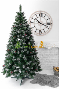 Umělý vánoční stromek "Crystal" zdobený bílými konečky a krystaly ledu